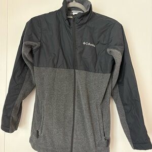 Columbia Boy’s Charcoal and Black Fleece Full Zip Performance Jacket